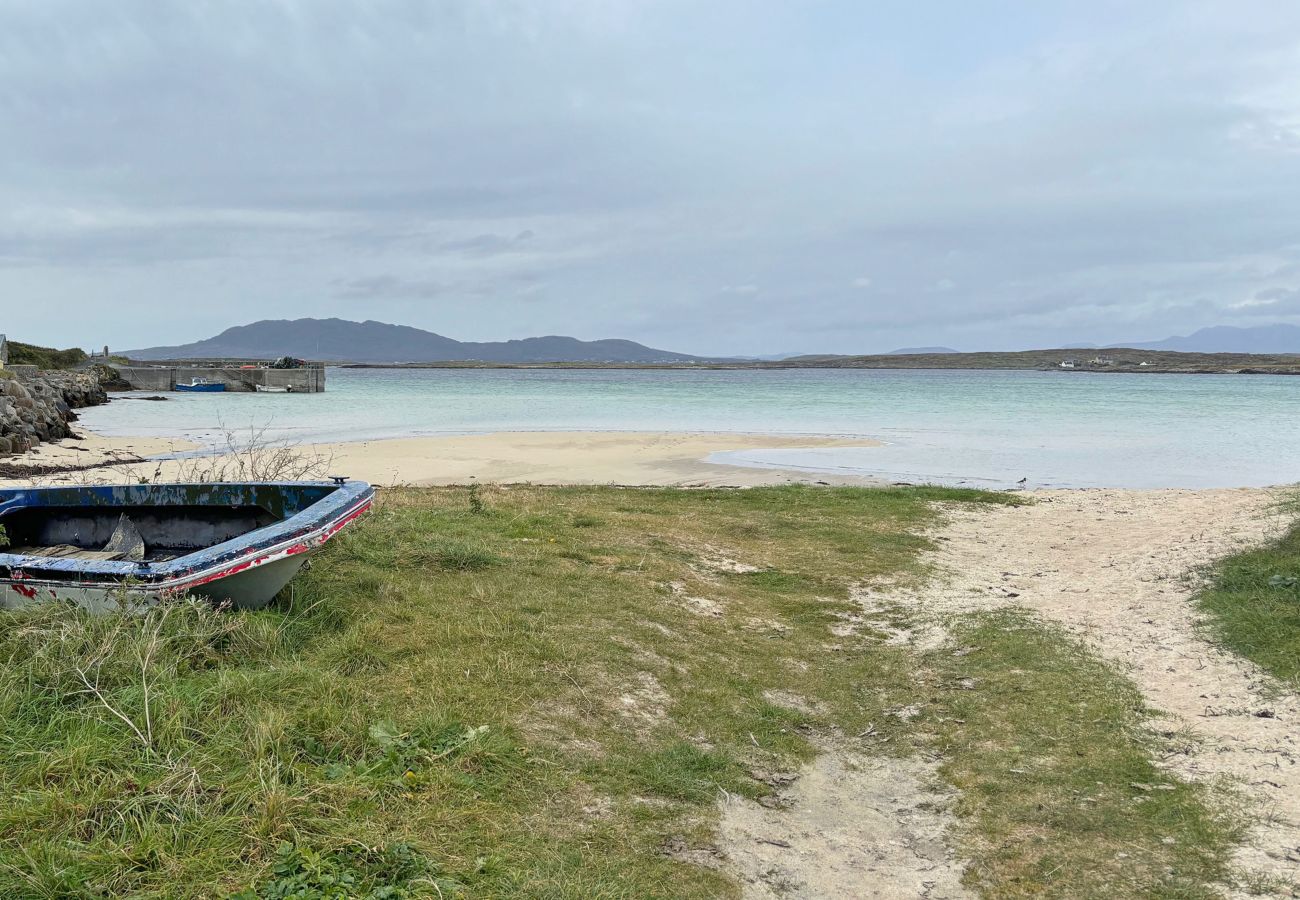 Conroy's Cottage Carna. Connemara coastline. White sands beach. 